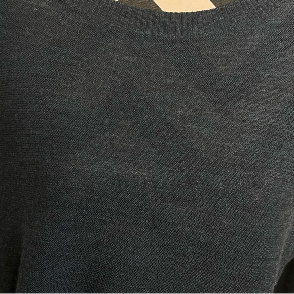 Eileen Fisher 100% Merino Wool Sz M Navy Blue Sweater - Picture 12 of 13